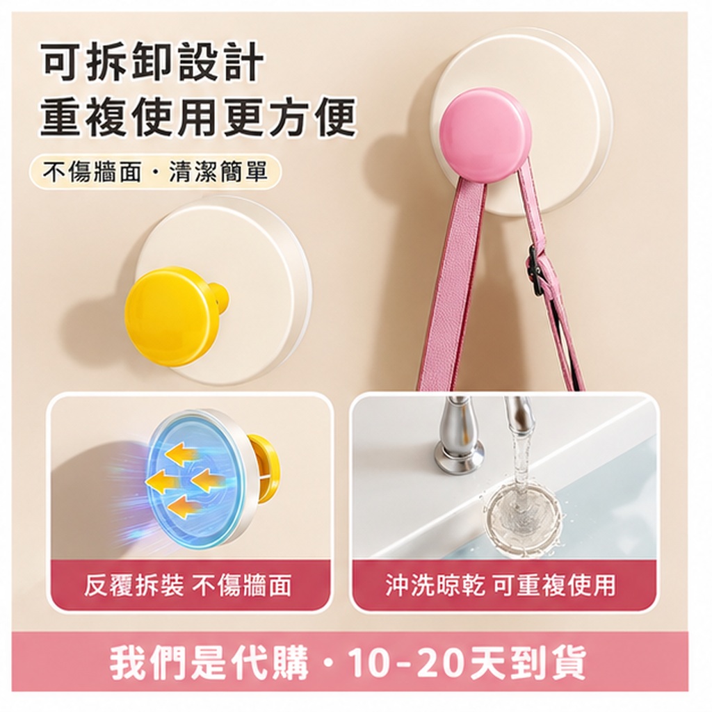 吸盤掛鉤浴室門後掛衣架:圖片 4