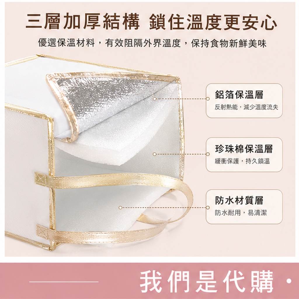 加厚無紡布保溫手提袋:圖片 3